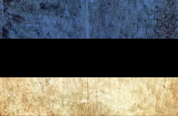 Szutykos papír Észtország zászlaja — Stock Fotó