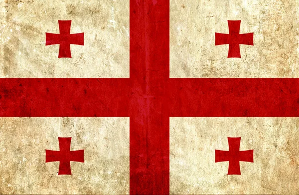 Grungy papper flagga Georgien — Stockfoto