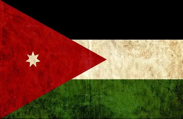 Bandeira de papel grungy de Jordânia — Fotografia de Stock