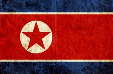 Kuzey Kore bayrağı eski kağıt