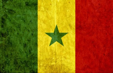 Senegal grungy kağıt bayrak