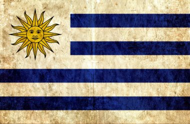 Uruguay grungy kağıt bayrak