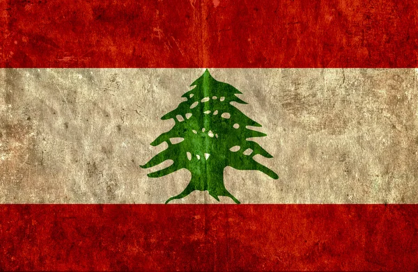 Grungy paper flag of Lebanon — Stock Photo, Image