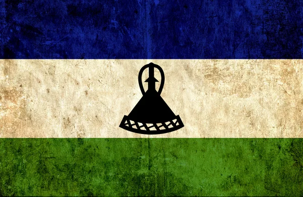 Grungy paper flag of Lesotho — Stock Photo, Image