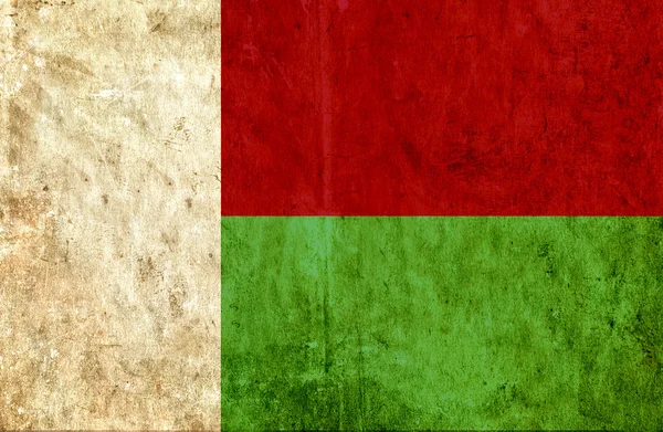 Grungy paper flag of Madagascar — Stock Photo, Image