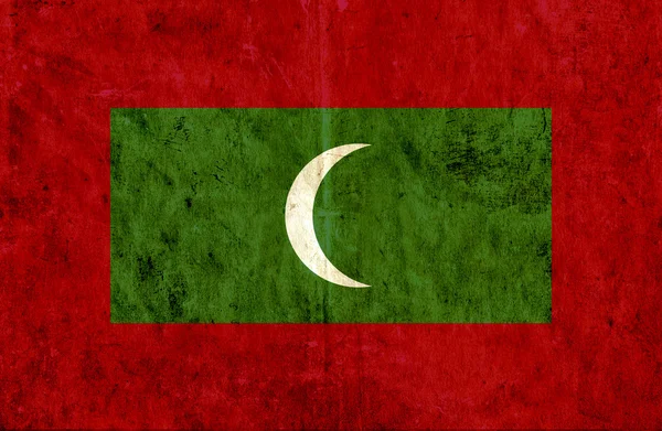 Grungy paper flag of Maldives — Stock Photo, Image