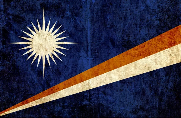 Grungy paper flag of Marshall Islands — Stock Photo, Image