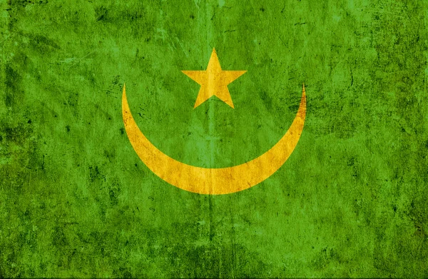 Bandeira de papel grungy de Mauritania — Fotografia de Stock