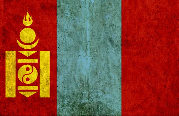 ธงกระดาษ Grungy ของมองโกเลีย — ภาพถ่ายสต็อก