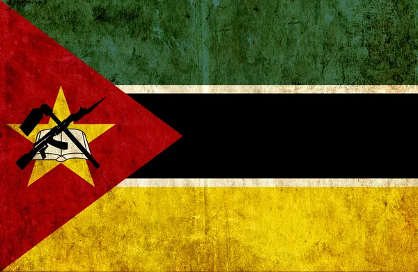 Grungy papper flagga Moçambique — Stockfoto