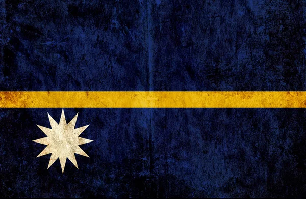 Nieczysty papier flaga Nauru — Zdjęcie stockowe