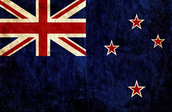 新西兰的又脏又臭的纸制国旗 — 图库照片