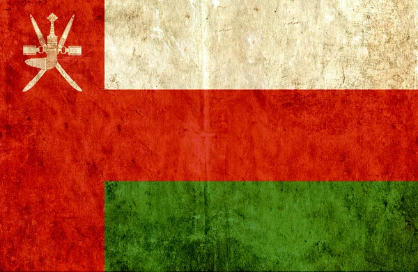 Grungy papier vlag van Oman — Stockfoto