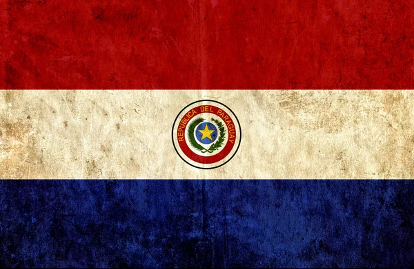 Grungy papper flagga Paraguay — Stockfoto