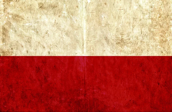 Grungy paper flag of Poland — Stock Photo, Image