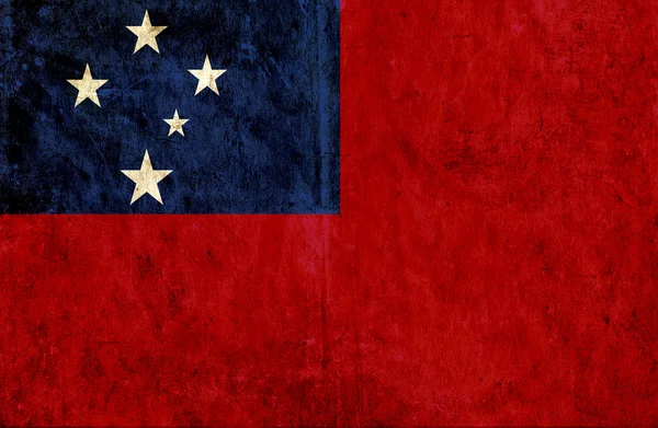 Drapeau Papier Grungy de Samoa — Photo