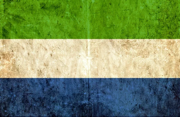 Грубый бумажный флаг Сьерра-Леоне — стоковое фото