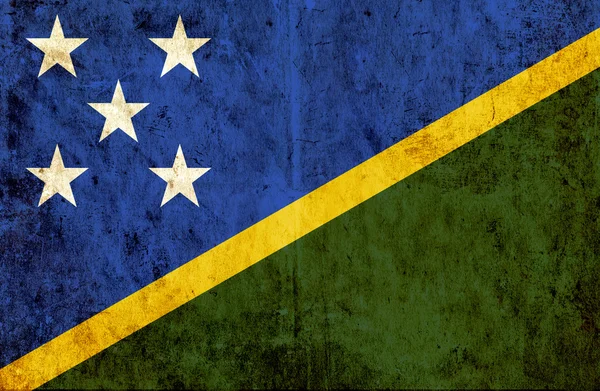 Grungy paper flag of Solomon Islands — Stock Photo, Image