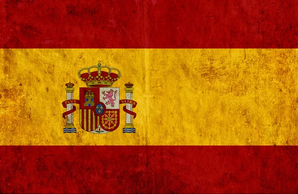 Španělská vlajka výstřední papíru — Stock fotografie
