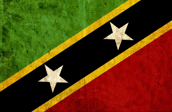 Grungy paper flag of St Kitts and Nevis — Stock Photo, Image