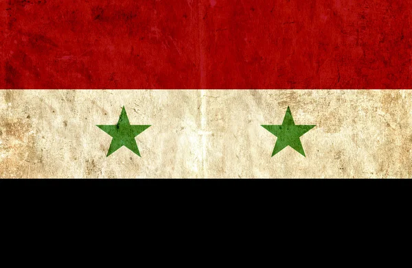 Grungy papier vlag van Syrië — Stockfoto