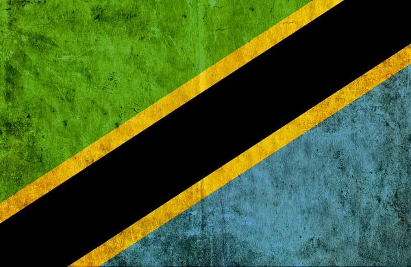 Tanzanya'nın eski kağıt bayrak — Stok fotoğraf
