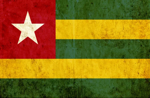 Grungy paper flag of Togo — Stock Photo, Image