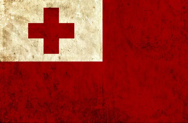 Grungy papier vlag van Tonga — Stockfoto