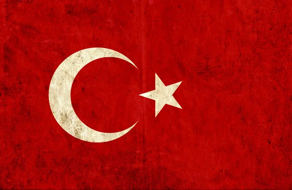 Grungy papper flagga Turkiet — Stockfoto