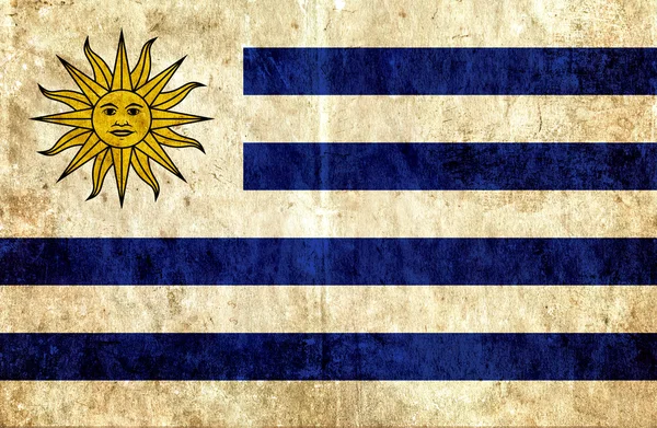 Bandiera di carta Grungy dell'Uruguay — Foto Stock