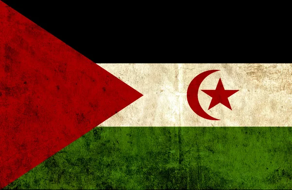 Výstřední papíru vlajka západní Sahara — Stock fotografie