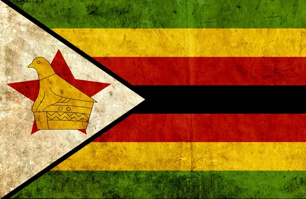 Nieczysty papier flaga Zimbabwe — Zdjęcie stockowe