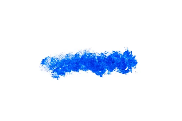 Blue Stroke Paint Brush Isolated White — Stock Photo, Image