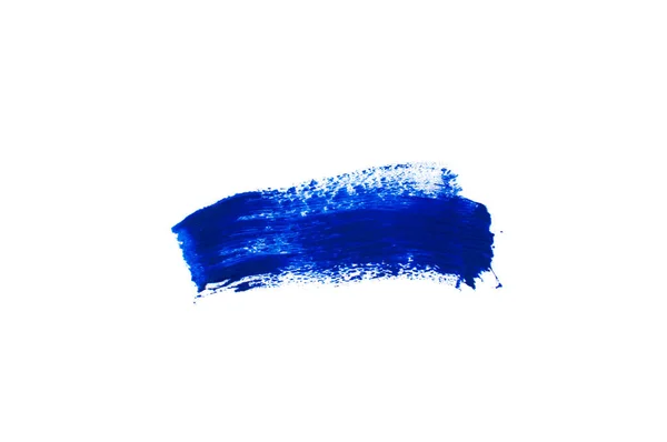 用白色隔开的漆刷的蓝色笔划 — 图库照片