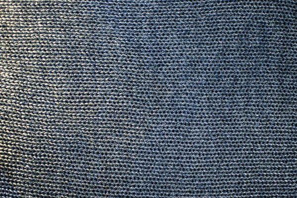 Tmavě Modrá Pletená Vlněná Tkanina Pozadí — Stock fotografie