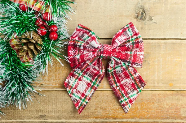 Corona Navidad Una Puerta Madera Rústica — Foto de Stock