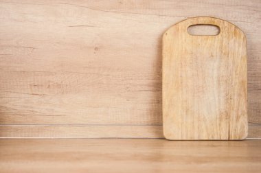 Ahşap sekmede kesme tahtası olan arkaplan