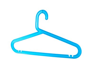 Beyaz arkaplanda tek bir boş bez askısı 