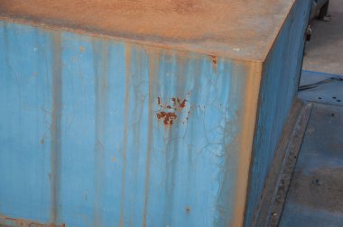 Mavi paslı metal doku arkaplanı