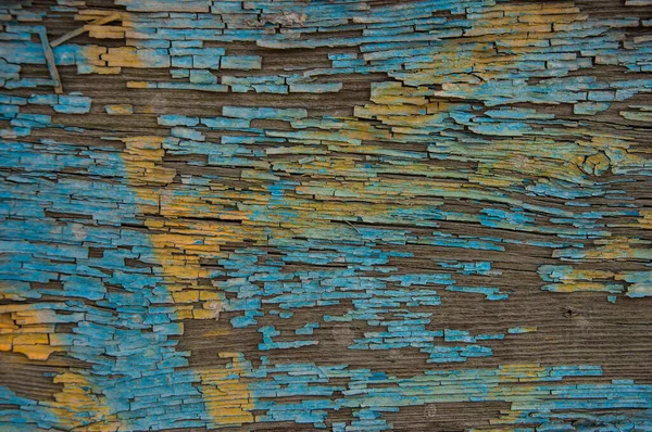 天然深蓝色谷仓木地板 墙体纹理背景图案 木板都很老了 有着美丽的乡村风貌 — 图库照片