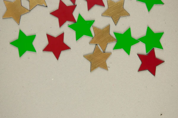 Festive Backgound Many Colorful Small Shiny Stars Copy Blank Space — Stock Photo, Image