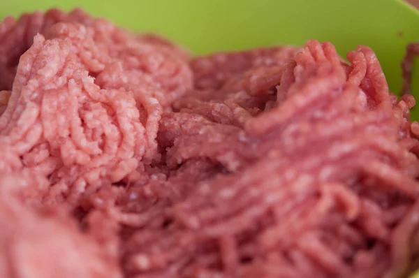 Vers Rauw Gehakt Varkensvlees Met Kopieerruimte — Stockfoto