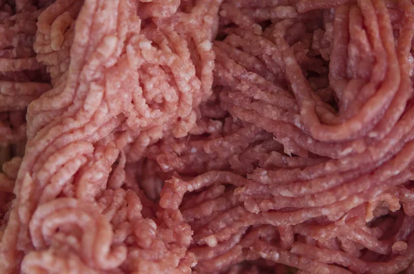 Vers Gehakt Varkensvlees Met Kopieerruimte Bovenaanzicht — Stockfoto