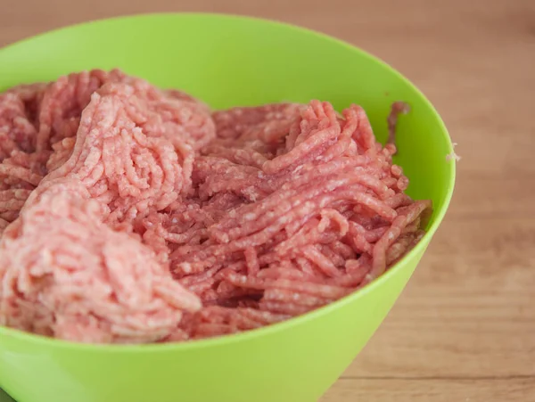 Vers Rauw Gehakt Varkensvlees Met Kopieerruimte — Stockfoto