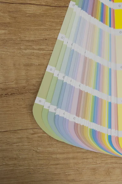 Kleur Gids Spectrum Staal Zacht Kleurrijk Hout Achtergrond — Stockfoto