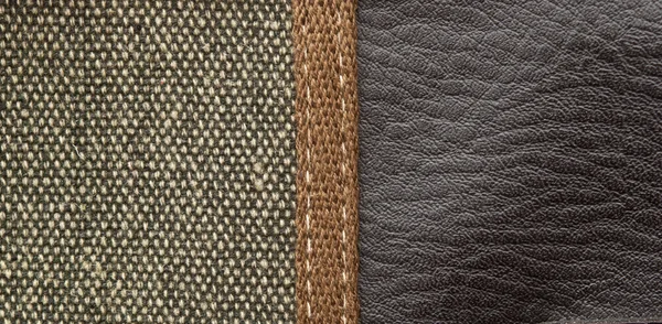 Fundos de couro e textura de tecido para design — Fotografia de Stock