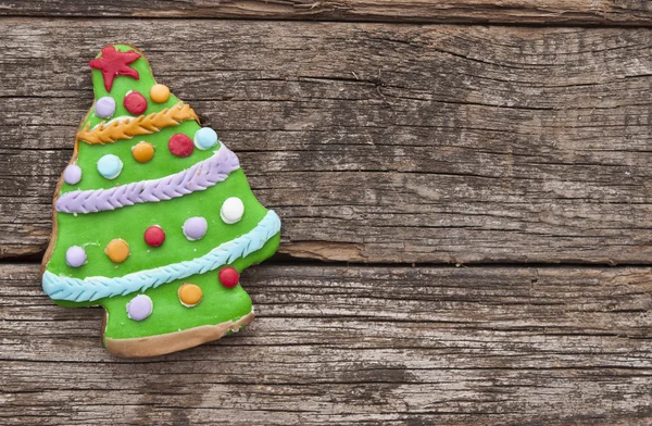 Vakantie cookie op rustieke houten achtergrond voor de feestdagen — Stockfoto