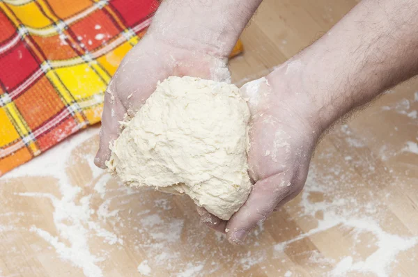 Freshly prepared bread dough — Stock Photo, Image