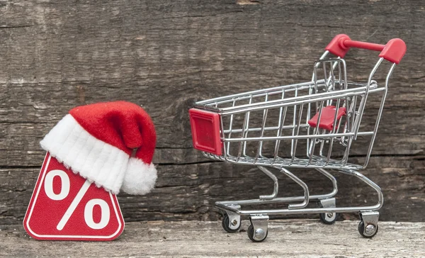 Verkauf, Einkauf und Rabatte für Weihnachtsgeschenke. — Stockfoto