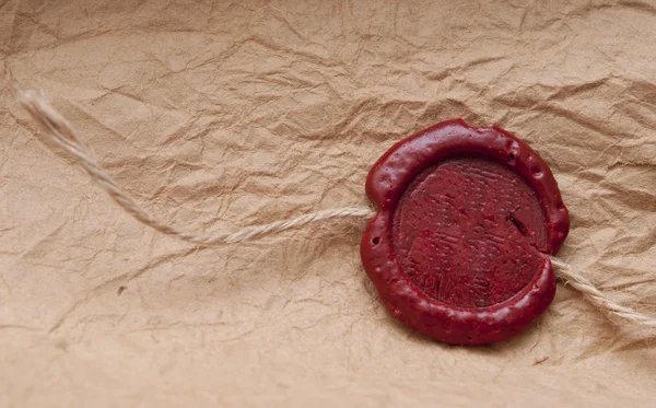 Vintage blank red wax seal — Stock Photo, Image